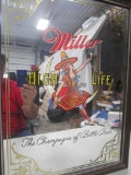 24 in. Miller beer mirror