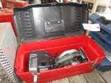 Toolbox with craftsman battery powered tools