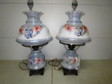 Matched Pair of Gone with the Wind Lamps