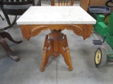 Oak Marble-Top Table