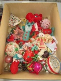 Large Box of Vintage Christmas Ornaments