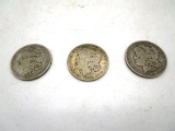 Lot of 3 - 1878 & (2) 1900 Morgan Silver Dollars