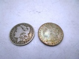 Lot of 2 - 1896 & 1896-O Morgan Silver Dollars