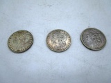 Lot of 3 - 1882-S, 1881 & 1880-O Morgan Silver Dollars
