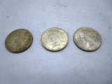 Lot of 3 - 1923, 1923-D & 1923-S Peace Dollars