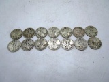 Lot of 14 - Walking Liberty Half Dollars, Various Years 1940-1945