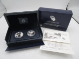 2013 American Eagle West Point Two Coin Silver Set - OGP