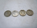 Lot of 4 - 1922 Peace Dollars