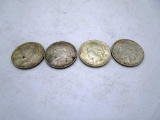 Lot of 4 - 1922 Peace Dollars