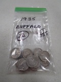 Lot of 22 - 1935 Buffalo Nickels