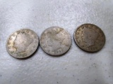 Lot of 3 - 1895 Nickels