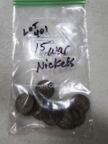 Lot of 15 - War Nickels