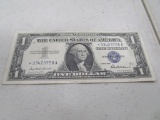 1957 Silver Certificate Dollar, Blue Star Number