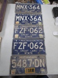 Lot of 5 - Michigan License Plates