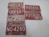Lot of 6 - Michigan License Plates