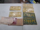 Lot of 8 - Michigan License Plates