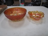 Lot of 2 - Carnival Glass Bowls