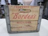 Borden's Wooden Milk Crate