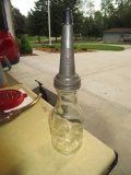 Single Vintage Glass Oil Bottle