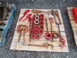 Pallet Lot of Pipe Threading Dies, Pipe Wrenches & Cutters
