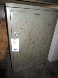 Vintage Metal Shop Cabinet w/End Mills