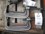 Lot of 4 - USA 8 in. C-Clamps