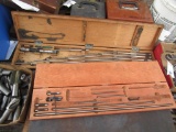Mitutoyo 8 to 40 in. Inside Micrometers w/Starrett Inside Micrometer Parts