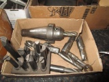 Lot of End Mills, Boring Bars & 50 Taper Tool Holder