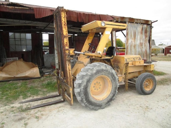 1986 Master Craft 6k lb. Rough Terrain Forklift