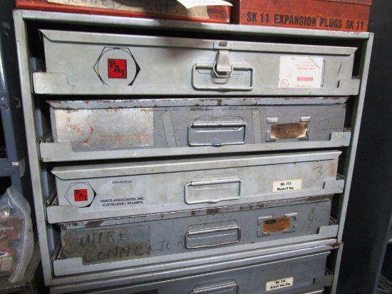 4 Drawer Hardware Cabinet w/ Contents