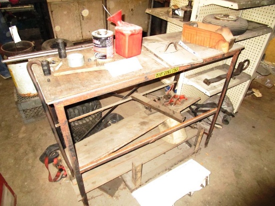 Steel Bench with Contents