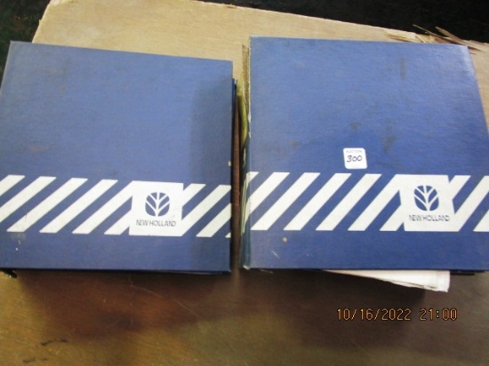 Lot of 2 NH Dealer Binders - Both full of misc. operator manuals