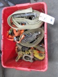 Tub of Ratchet Straps and More