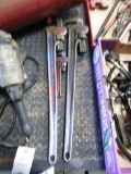 Lot of Pipe Wrenches (2) are Rigiid 36