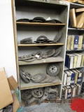 Shelving Unit Full of New and Used Clutch Plates and Pressure Plates - These came from the former Ca