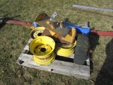 Lot of Parts - Rims & Backhoe Pads
