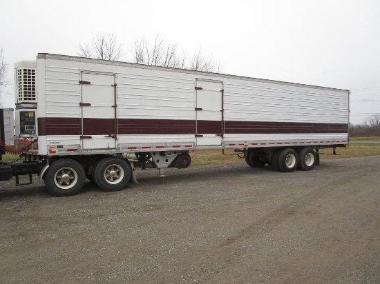 159-1 1988 Utility Refer Trailer - ALUMINUM FLOOR