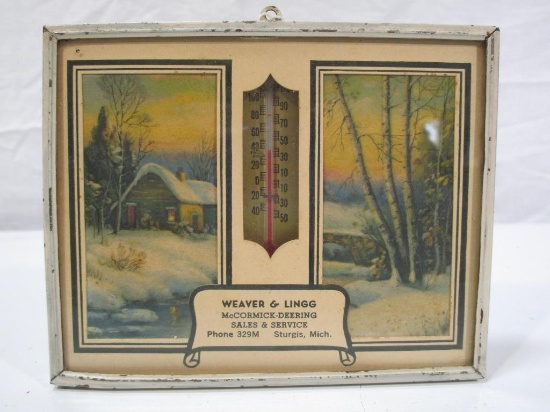 Advertising Thermometer from Weaver & Lingg McCormick-Deering, Sturgis, Michigan