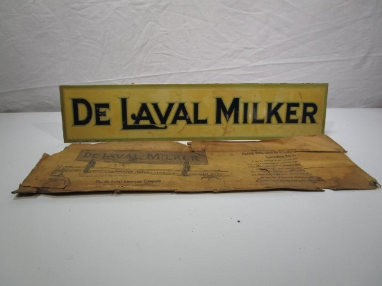20 x 4" De Laval Milker Sign-Double Sided w/ Shipping Envelope