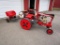 110-14 Vintage Folk Art Wooden Gas Power Ride on Tractor w/ Cart