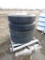 112-1 Lot of (4) 22.5 Stud Pilot Rims and 10R-22.5 Tires