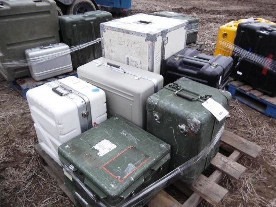 152-3 Lot of Pelican Plastic and Aluminum Storage Cases