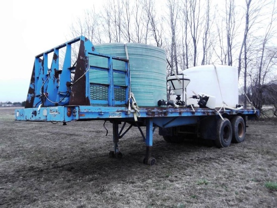 143-4 1982 Fruehauf 30' Semi Tender Trailer w/ 1200 & 1600 Gal. Tanks