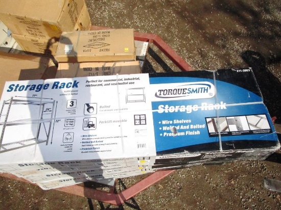 99-290 NEW 72"H x 72" W x 24" D Heavy Duty Storage Rack w/ Wire Shelves