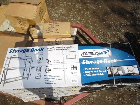 99-292 NEW 72"H x 72" W x 24" D Heavy Duty Storage Rack w/ Wire Shelves
