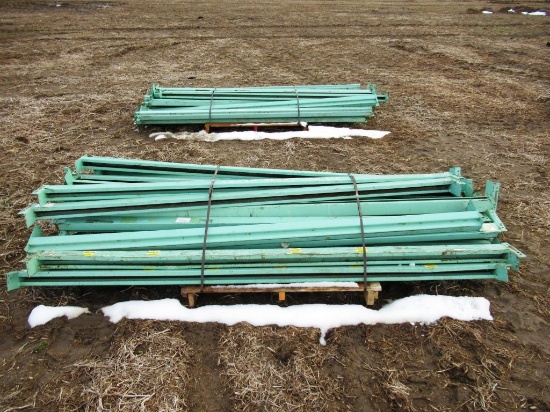 113-6 Lot of (24) 8' Pallet Racking Rails