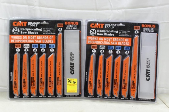 99-26 Lot of 2 CMT Recipricating Saw Blade Sets