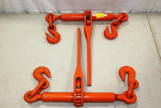 99-228 Lot of 2 Ratcheting Chain Binders