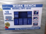 118-49 NEW 7' 18 Drawer Blue Work Bench