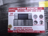 118-28 NEW 10' 30 Drawer Stainless Work Bench
